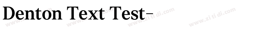 Denton Text Test字体转换